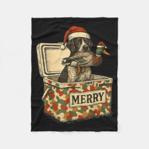 Hunter Dad Christmas Mallard Xmas Duck Lover Women Fleece Blanket
