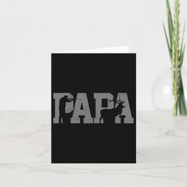 Hunter Dad Deer Father Father's Day Hunting Papa  Card (Front)