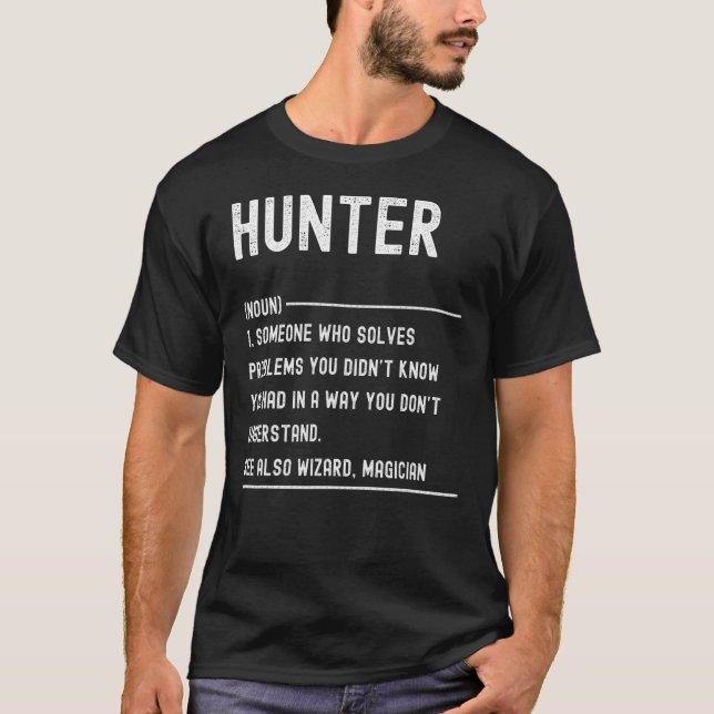 Hunter Definition Shirts Funny Job Title (Front)