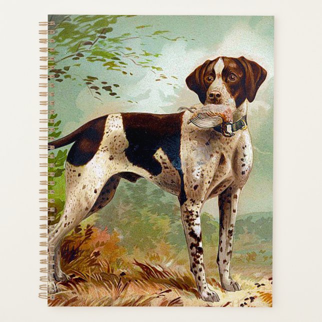 Hunter dog with bird in mouth planner (Front)