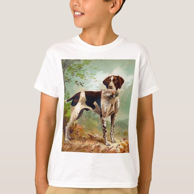 Hunter dog with bird in mouth T-Shirt (Front)