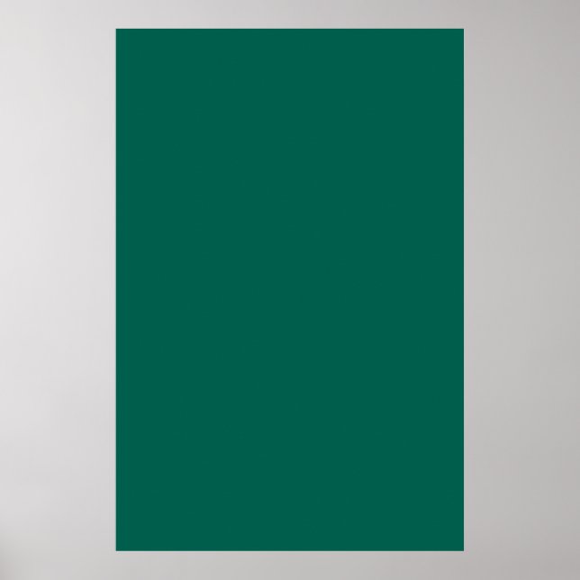 Hunter Forest Green Personalized Colour Background Poster (Front)
