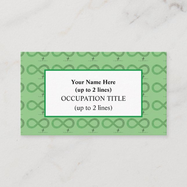 Hunter Gradient Infinity Hearts Business Card (Front)