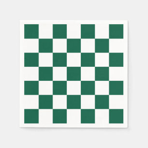 Hunter Green and White Checkered Napkin