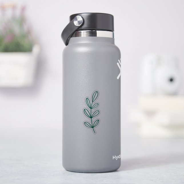 Hunter Green Botanical Custom Cut transparent (HydroFlask)