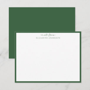 Hunter Green Classic Border  Card