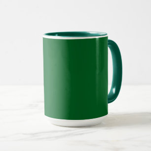 Hunter green, deep rich shade, mug