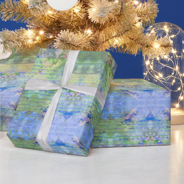 Hunter Green Fading Violet Wrapping Paper (Holidays)