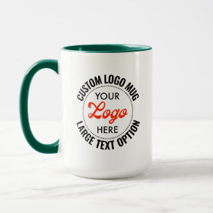 HUNTER GREEN Large Text Promotional Combo Logo Mug