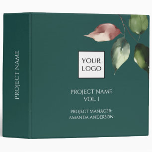 Hunter Green Logo Project Manager Binder
