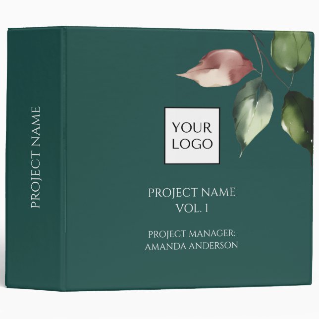 Hunter Green Logo Project Manager  Binder (Front/Spine)