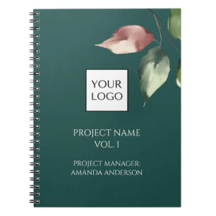 Hunter Green Logo Project Manager Notebook