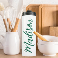 Hunter Green Name Handwritten Script Custom
