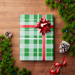 Hunter Green Plaid Christmas Wrapping Paper