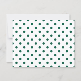 Hunter Green Polka Dots Postcard