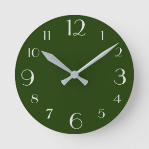 Hunter Green Round Clock