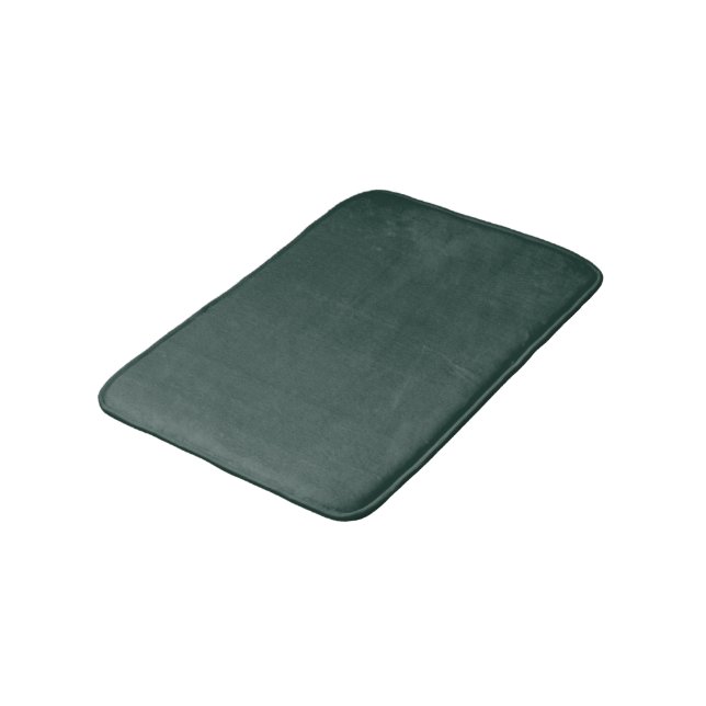 Hunter Green Solid Colour Bath Mat (Angled)