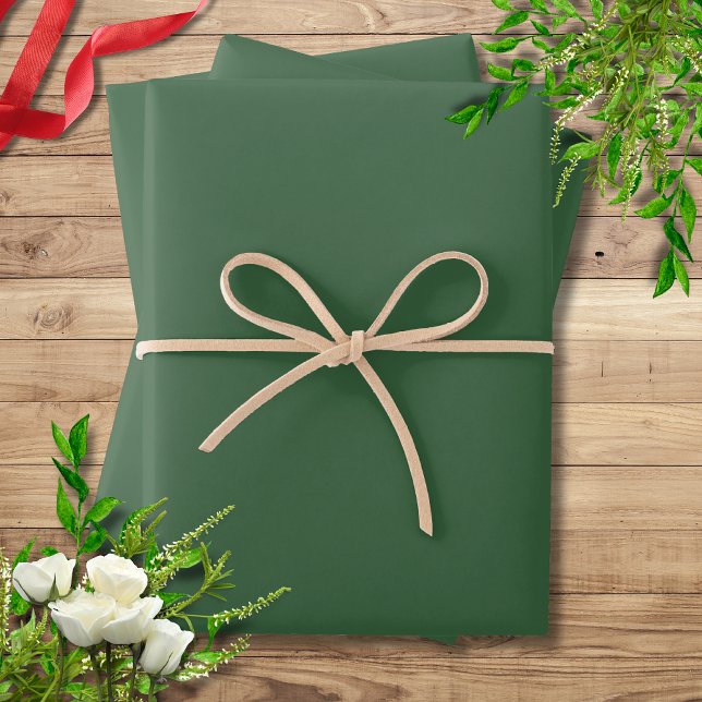 Hunter Green Solid Colour | Classic | Elegant Wrapping Paper Sheet (Creator Uploaded)