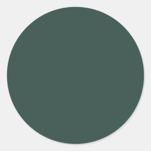 Hunter Green Solid Colour Classic Round Sticker