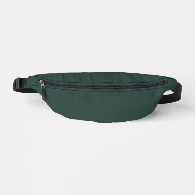 Hunter Green Solid Colour Fanny Pack (Front)