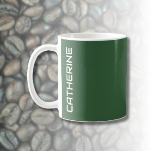 Hunter Green Solid Colour Personalized  Coffee Mug