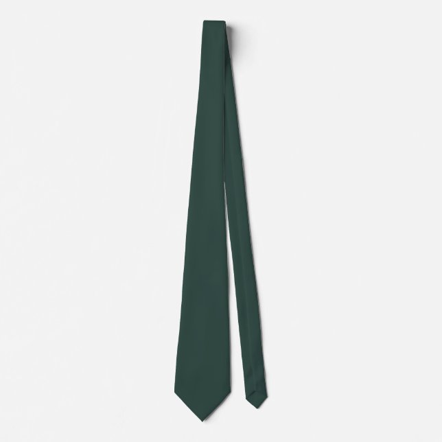 Hunter Green Solid Colour Tie (Front)