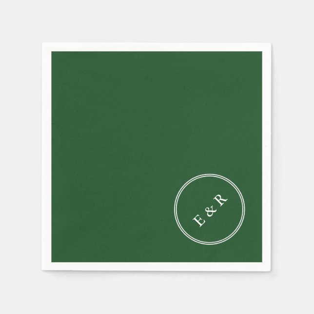 Hunter Green Solid Colour Trend Napkin (Front)