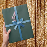Dark Green Solid Colour Wrapping Paper