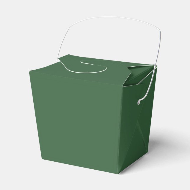 Hunter Green Take Out Favour Box (Front Side)
