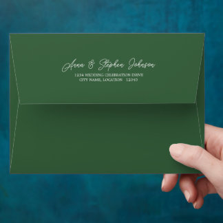 Hunter Green with Return Address Envelope