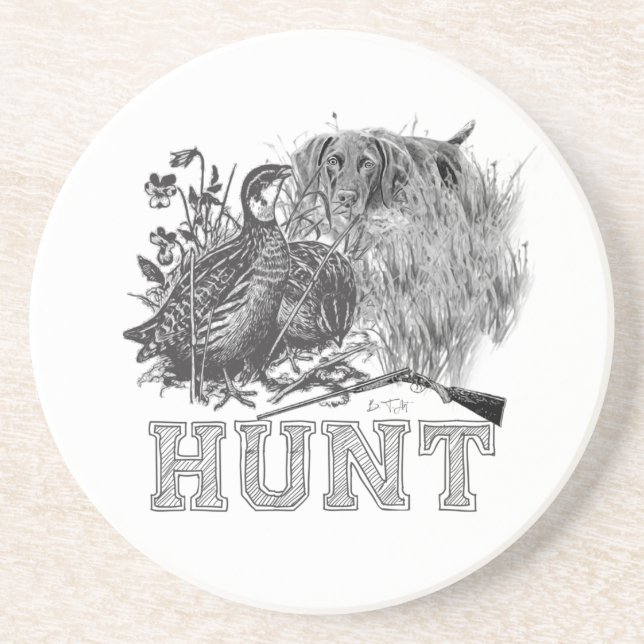 Hunter (Hunting with GSP)   Coaster (Front)