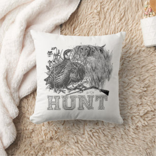 Hunter (Hunting with GSP) Throw Pillow
