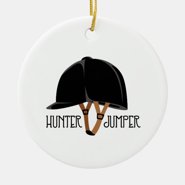 Hunter Jumper Ceramic Ornament (Front)