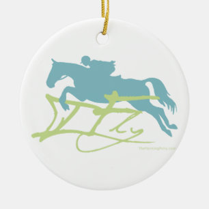 Hunter Jumper Horse Ceramic Ornament