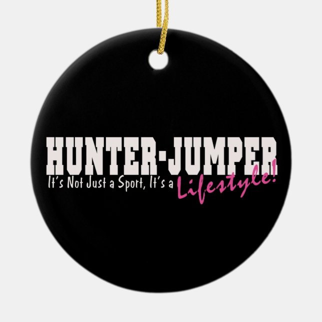 Hunter Jumper Horse Ceramic Ornament (Front)