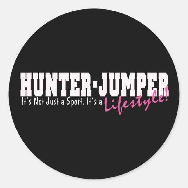 Hunter Jumper Horse Classic Round Sticker (Front)