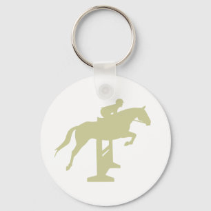 Hunter Jumper Horse & Rider (sage green) Gifts Keychain