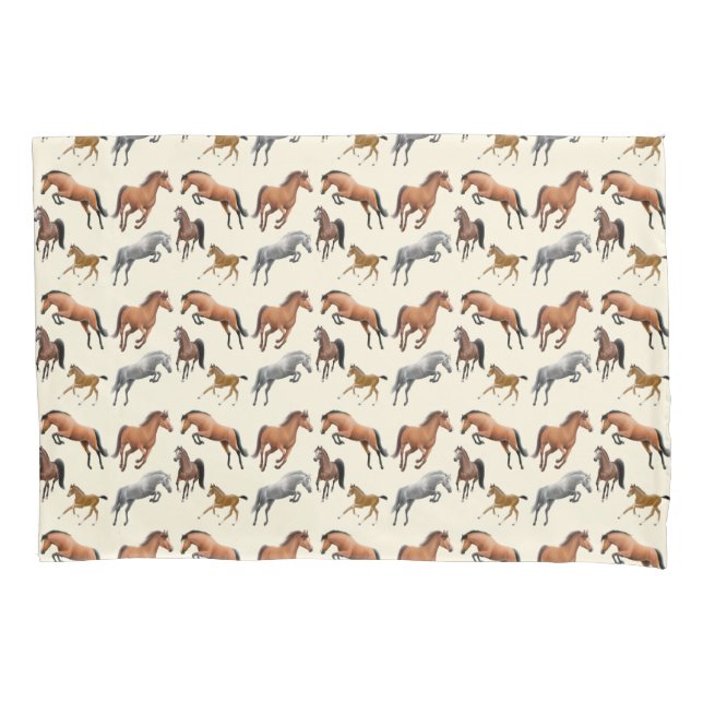Hunter Jumper Horses Equine Pillowcase (Front)