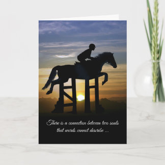 Hunter Jumper Loss of Horse Sympathy Card