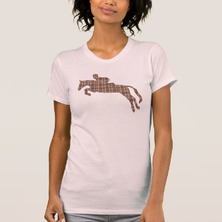Hunter Jumper Plaid Jumping Horse T-Shirt