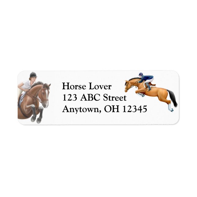 Hunter Jumper Show Horse Label (Front)