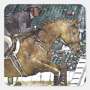 Hunter Jumper Square Sticker