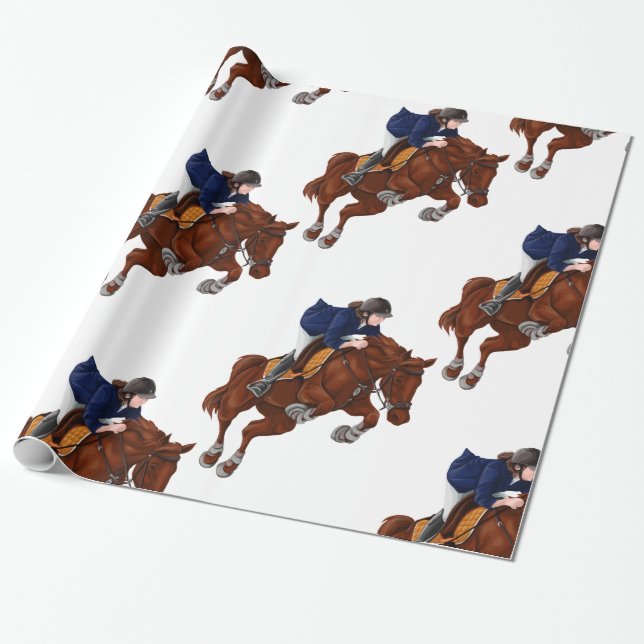Hunter Jumper Wrapping Paper (Unrolled)