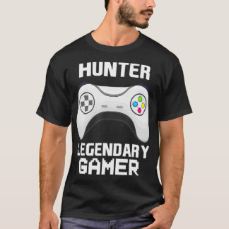 Hunter Legendary Gamer Personalized Video Gaming T-Shirt