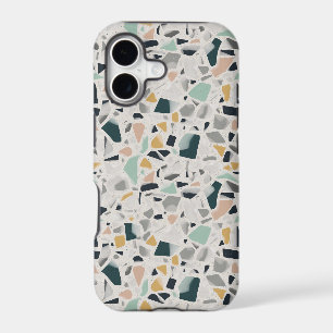Hunter Mint Green Pink and Gold Speckled Terrazzo