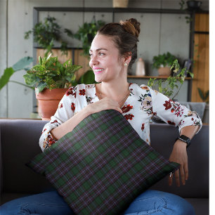 Hunter Modern Original Scottish Tartan Throw Pillow
