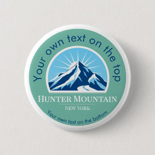 Hunter Mountain New York ski resort  2 Inch Round Button