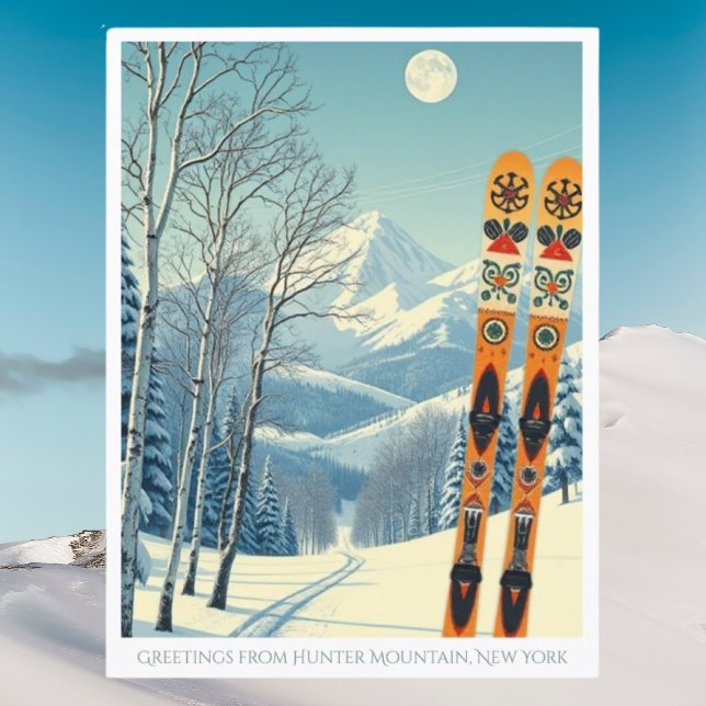 Hunter Mountain vacances ski New York Carte postal (Créateur téléchargé)