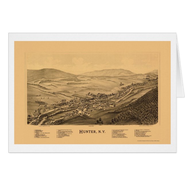 Hunter, NY Panoramic Map - 1890 (Front Horizontal)