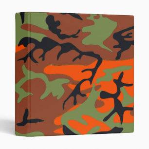 Hunter Orange with Green Camouflage Binder